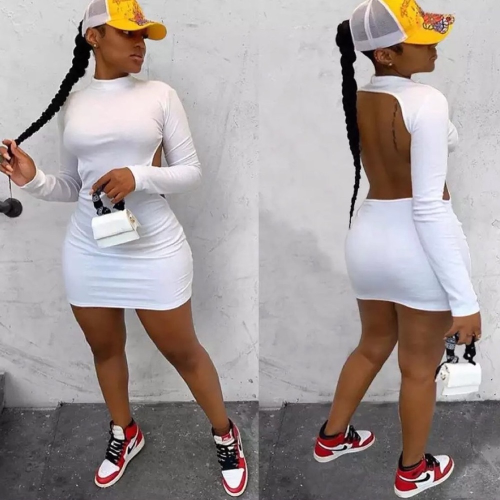 White mini dress